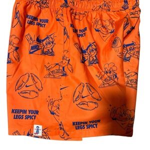 Nike Sole Food Keepin Your Legs Spicy Swim Trunks Orange Blue Mens Shorts XXL
